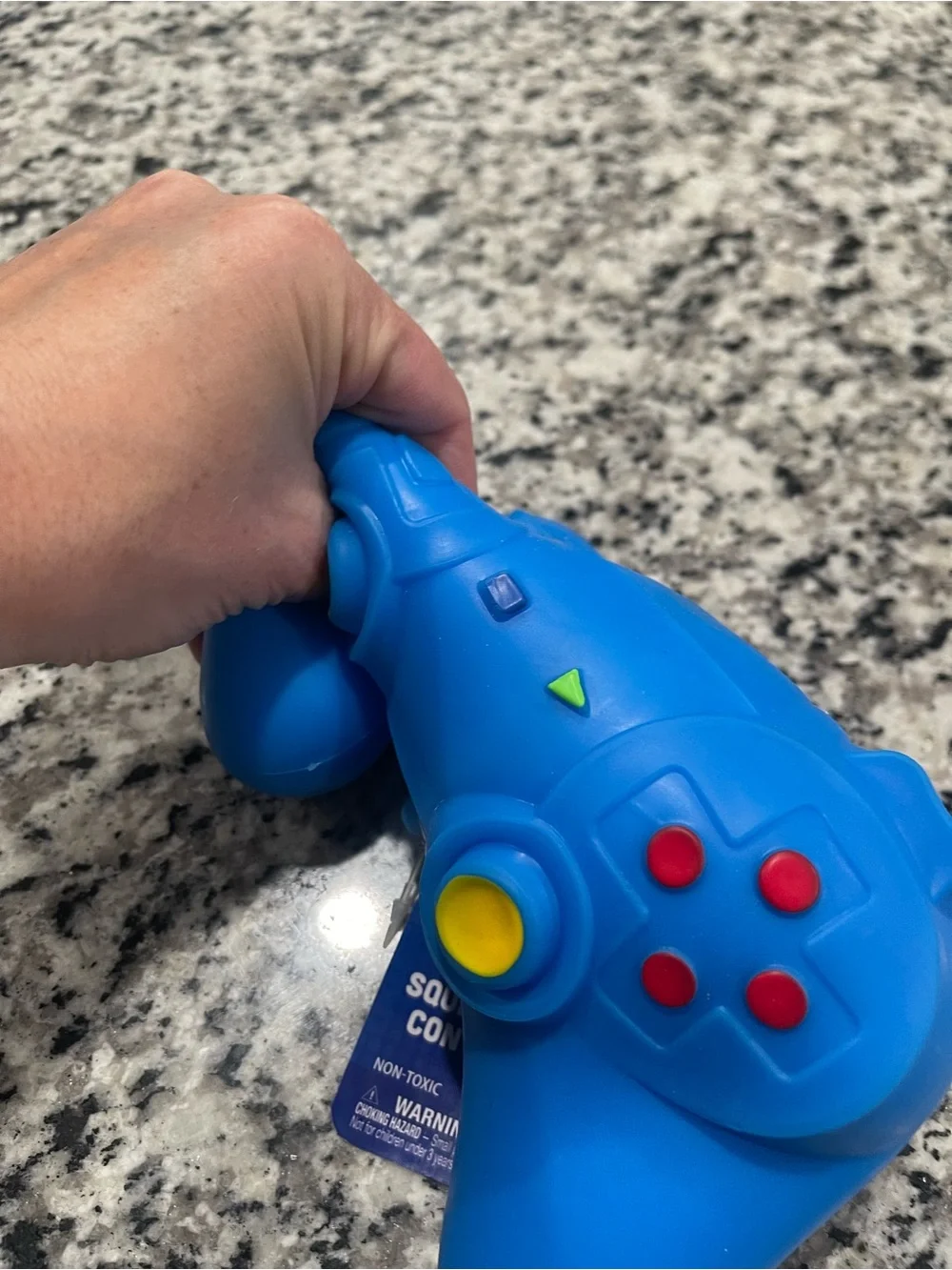 Blue Gaming Controller Stress Toy - Soft Squeeze Simulator